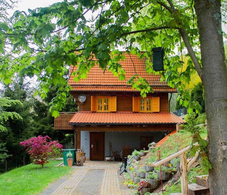 Ferienhaus Sonnenblick Entspannung Mit Sauna Kamin Und Balkon Sonneberg Exterior foto